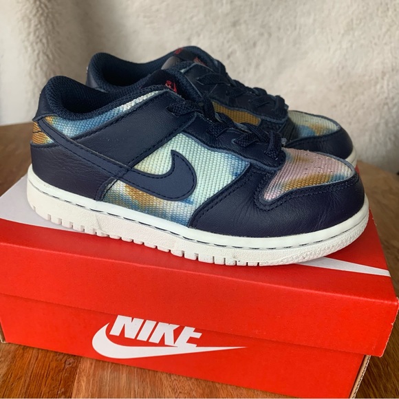 Nike Other - Nike Dunk Low SE “Graffiti Navy” Toddler Shoe Size 10c